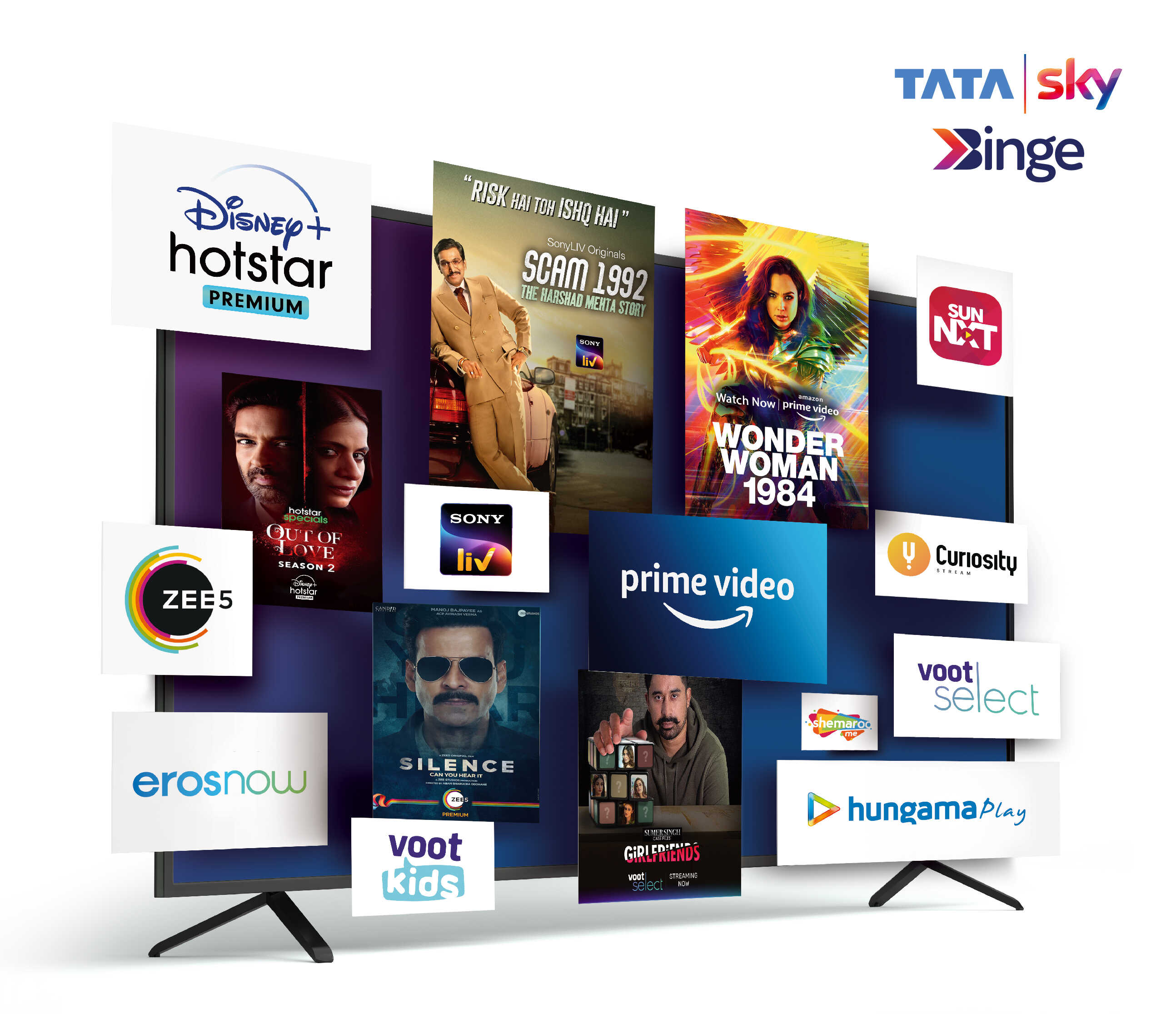 Tata Sky Binge – Stream Premium OTT Apps to Your Mobile & TV